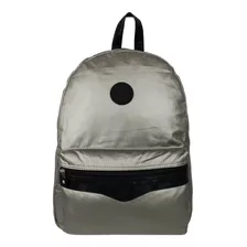 Mochila Escolar Casual Metalizada Grande Comporta Notebook