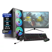 Pc Gamer Completo I5 3° Gtx 1650 16gb Ddr3 Hd 1tb Ssd 120gb