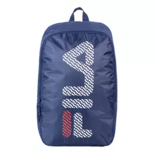 Mochila Fila Azul Estampado A Tono Backpack
