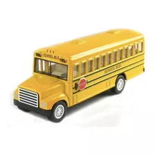 Ônibus Escolar Antigo Miniatura Carro Ferro 13cm Coleção 