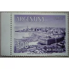 Estampilla Argentina Mar De Plata Impreso Sobre La Goma 