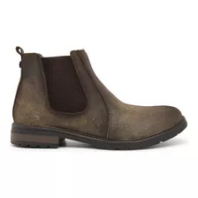 Bota Chelsea Euroflex Couro Casual Social Palmilha Em Gel