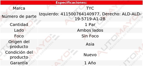 (2) Faros Niebla S/foco Tyc Micra Nissan 05-07 Foto 2