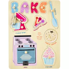 Rompecabezas Mud Pie Baby Girls Busy Board, Hornear