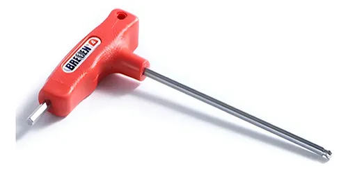 Llave Allen Tipo T Bremen 5 Mm Punta Bola Cod 5026 Color Rojo