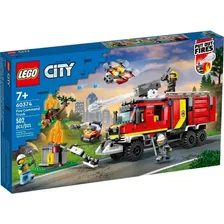 Lego City - Caminhão De Comando Dos Bombeiros - 60374