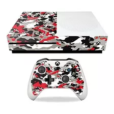 Piel De Mightyskins Para Microsoft Xbox One S Camo Rojo | Cu