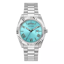 Relógio Masculino Guess Prata/azul Água Gw0265g11