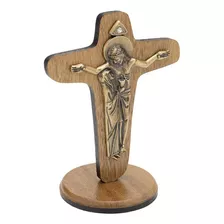 Crucifixo Cruz Da Unidade De Mesa Ouro Velho 12 Cm