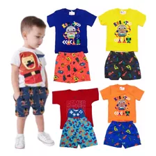 Kit 10 Pecas De Roupa Infantil Menino 5 Conjuntos De 1 Ao 6 