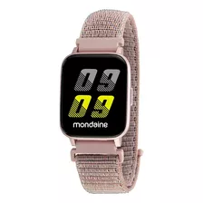 Relógio Smartwatch Mondaine Full Touch Pulseira Nylon Rosa