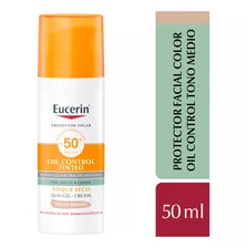 Eucerin Sun Gel Crema Toque Seco Tono Medio Spf50+ De X 50ml