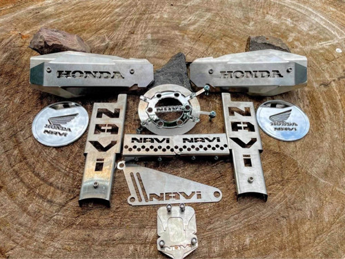 Kit Emblemas Honda Navi 7 Piezas Acero Inoxidable Accesorios Foto 2