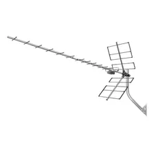 Antena Digital Yagi 4k Hdtv Proeletronic + Mastro + Cabo 