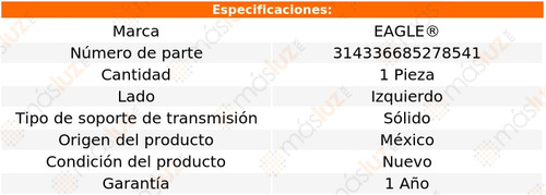 (1) Soporte Transmisin Izquierdo Azera 3.8l V6 06/11 Eagle Foto 4