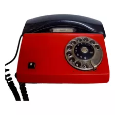 Telefono De Disco Rojo, De Escritorio, Ericsson, 1980 
