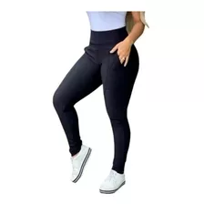 Calça Legging Montaria Gorgurao Feminina Leg Canelada Grossa