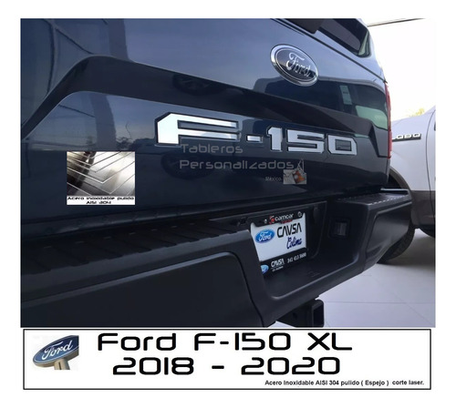 Letras Logotipo Ford F- 150 Xl Tapa Batea  18-20 Ac Inox  Foto 4