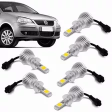 Kit Super Led Polo 2010 2011 2012 2013 Farol E Milha 6000k