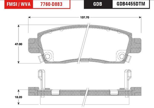 Balata Trw Gdb4455dtm Buick Enclave 2014 2015 2016 2017 Foto 2