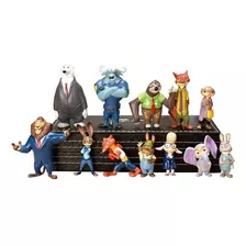 12 Bonecos Miniaturas Do Filme Zootopia Disney Pixar