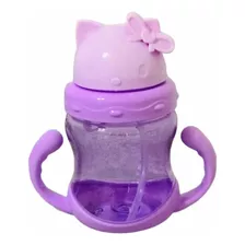 Vaso Bebé Hello Kitty Con Bombilla De Silicona