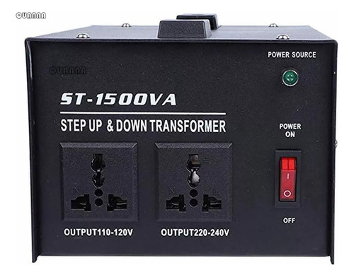 Transformador De Potencia De 1500w Convertidor De Voltaje Quanna St-1500va  De 110v A 220v,220v A 110v Elevador Paso A Paso Para Convertidores Analógicos A Digitales Reductores