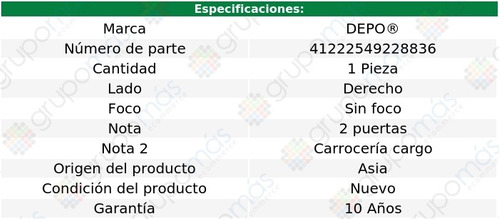 Calavera Der S/foco Renault Kangoo 09 Al 18 Depo Foto 4