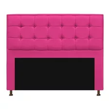 Cabeceira Copenhague 140 Cm Casal Suede Pink - Adj Decor