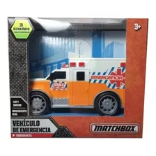 Matchbox Vehículo De Emergencia- Blanco Con Naranja-