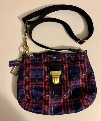 coach checkered bolsa