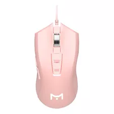 Ml100 Mouse Luminoso Silencioso Ergonômico Gamer Com Fio Usb Cor Ying Ying Pink [versão De Programação Macro Silenciosa