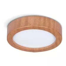 Lampara Aplique Plafon Redondo Led Moderno Techo Madera Car