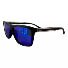 Lentes De Sol Negro Cristales Azul Rectangular Wrangler Febo