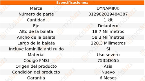 Balatas Severe Duty Del Ford E-250 Super Duty V8 5.4l 04/05 Foto 3