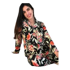 Pijama Camisero Térmico Frizado Mujer Invierno