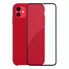 Capinha Silicone Compatível iPhone Todos Modelos + Película