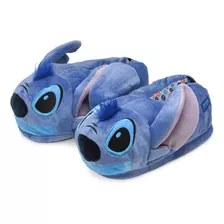 Pantufa 3d Stitch Pelúcia Solado De Borracha Original Disney