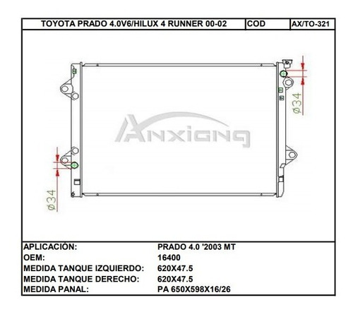 Tanque Plstico Derecho Toyota 4 Runner 03-08 Boquilla De Ll Foto 2