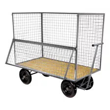 Carro Plataforma Compensado | 150 Cm | Até 600 Kg | Telado