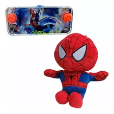  Peluche Spiderman 25cm Y Juego Aros Consola Aqua Spiderman