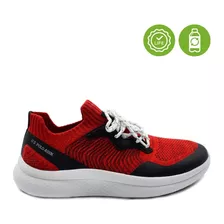 Tenis Sustentables U.s. Polo Assn. Us-ss21-232 Color Rojo