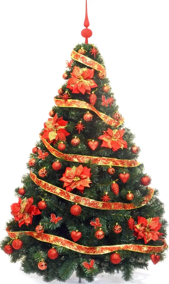 Árbol De Navidad Premium 1,80 + Kit Rojo/oro . El Mejor!!!
