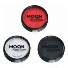 Moon Creations Pro Face & Body Paint - Juego De 3 Cacerolas.