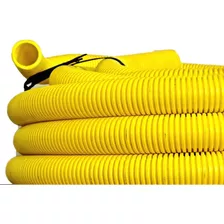 Conduíte Eletr. Corrugado Amarelo 1 Polegada X 25m Pvc 