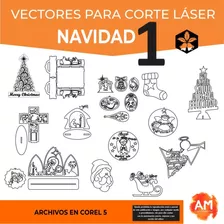 Vectores Navidad 1 Arboles Adornos! Envio Por Descarga.