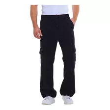 Calça Larga Cargo Masculina De Sketista Folgada Bolso Fundo