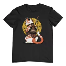 Samurai Cat | Playera De Hombre Con Estampado Digital
