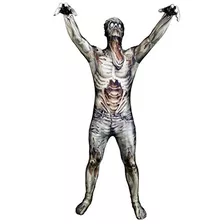 Disfraz De Monstruo Huesos Y Calavera Morphsuit, L, Zombie