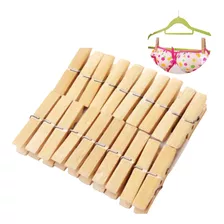 Pinzas Ganchos De Bamboo Para Ropa 20 Pzs 